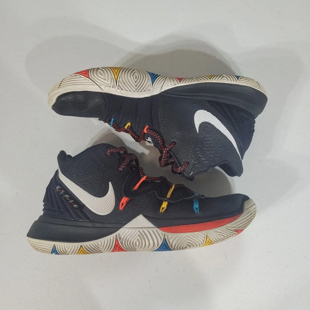 Nike Basketball Shoes Mens 8 Black Kyrie 5 Friends AO2918-006 TV Show Collab